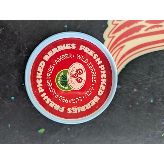 Fresh Picked Berries Scented Candle 4.1 Oz Red & White Tin