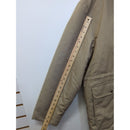 Cal Craft Mens XL Tan Insulated Jacket With Corduroy Collar And Snap Button Pockets Made In USA