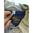 Cal Craft Mens XL Tan Insulated Jacket With Corduroy Collar And Snap Button Pockets Made In USA