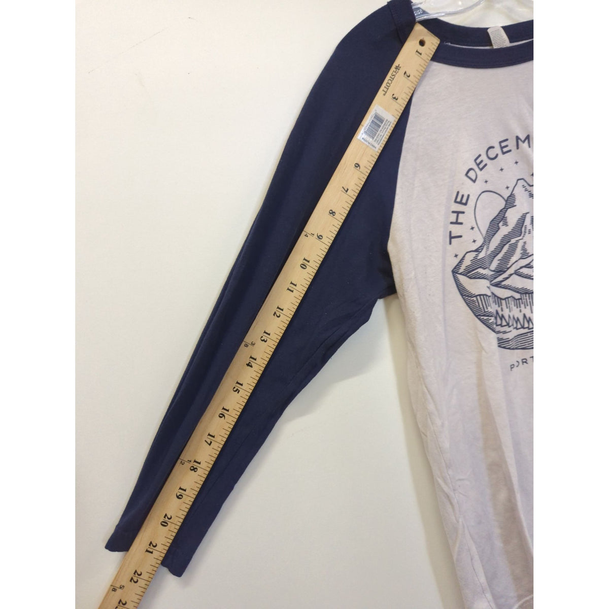 The Decemberists Baseball Raglan Tee Portland OR Navy & White Small