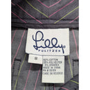 Lilly Pulitzer Womens Striped Pants Size 8 Gray Multicolor Cotton/Polyester/Span