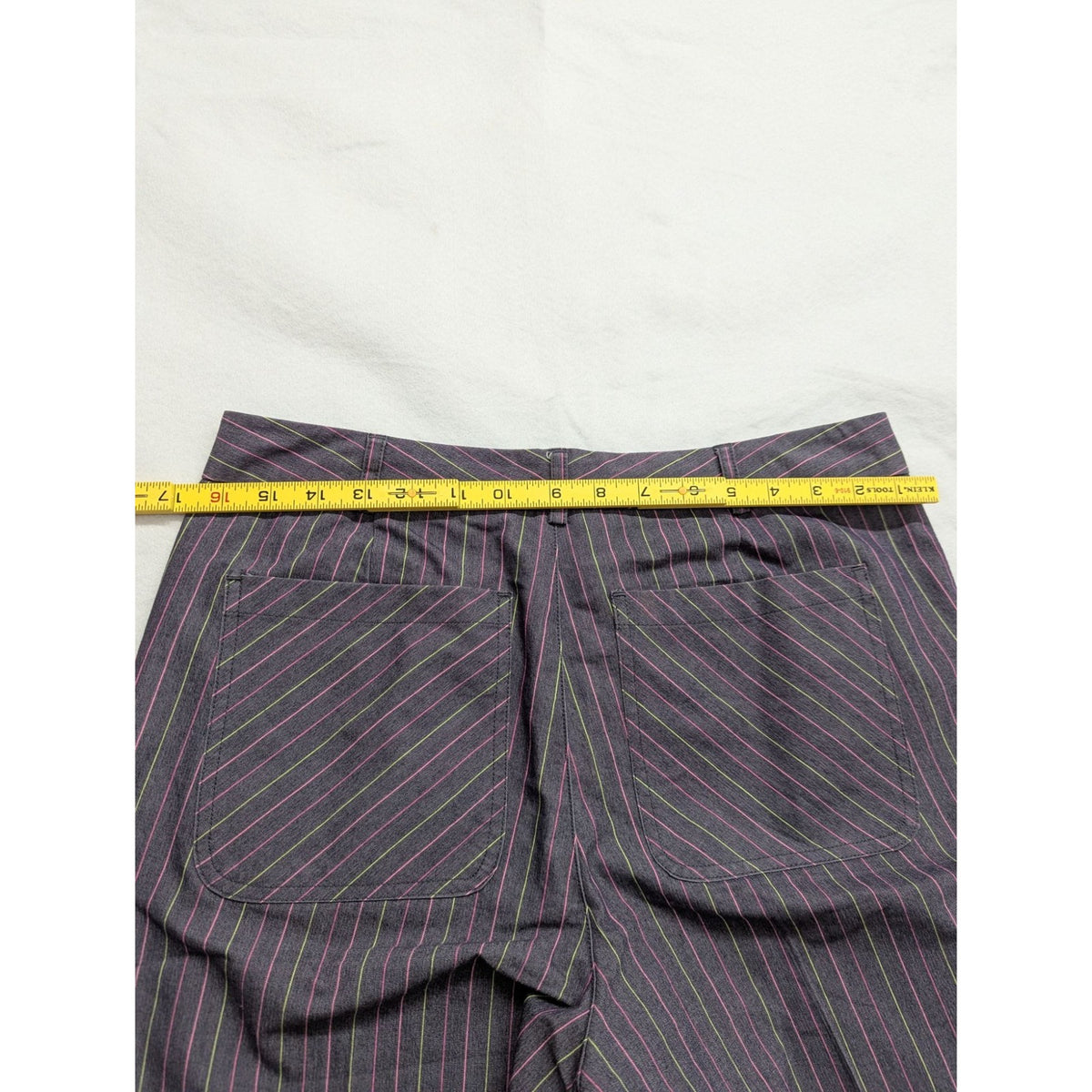 Lilly Pulitzer Womens Striped Pants Size 8 Gray Multicolor Cotton/Polyester/Span