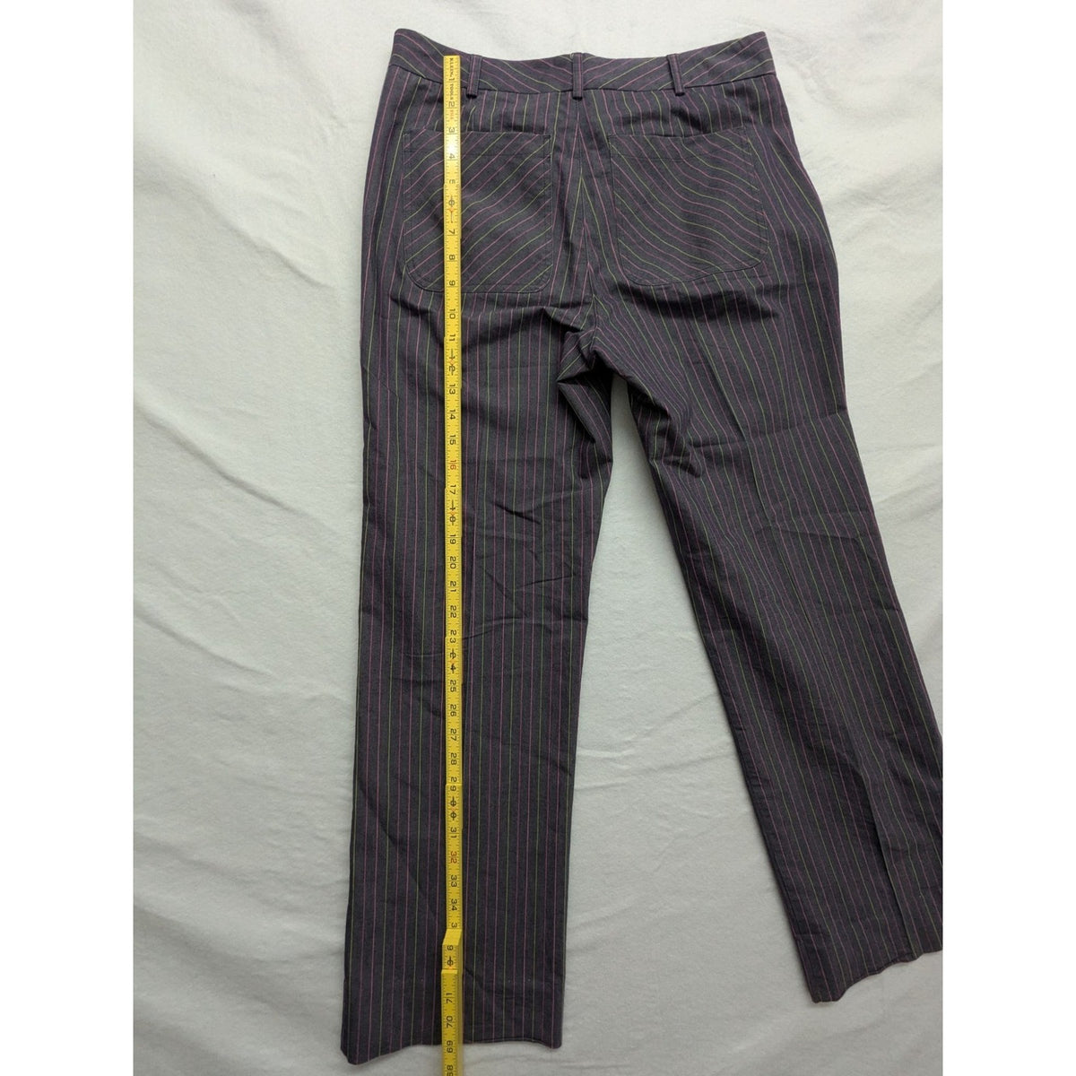 Lilly Pulitzer Womens Striped Pants Size 8 Gray Multicolor Cotton/Polyester/Span