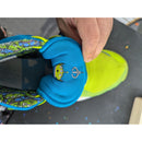 Toy Story Pizza Planet Adidas Sneakers Size 6.5 Youth Neon Green & Blue Mesh