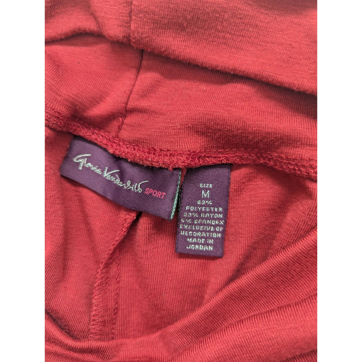 Gloria Vanderbilt Sport Womens Red High-Waist Wide-Leg Pants M Polyester Blend