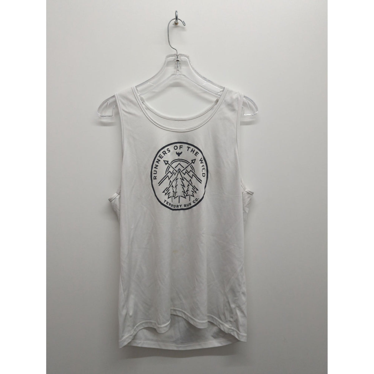 Territory Run Co. White Runners Of The Wild Tank Top L 100% Polyester