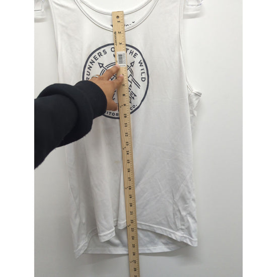 Territory Run Co. White Runners Of The Wild Tank Top L 100% Polyester