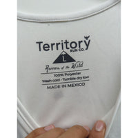 Territory Run Co. White Runners Of The Wild Tank Top L 100% Polyester