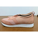 Donald Pliner Womens Pink Slip-On Sneakers Leather Upper Lightweight Sole Comfor