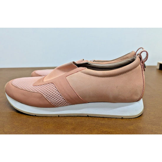 Donald Pliner Womens Pink Slip-On Sneakers Leather Upper Lightweight Sole Comfor