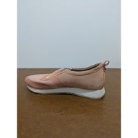 Donald Pliner Womens Pink Slip-On Sneakers Leather Upper Lightweight Sole Comfor