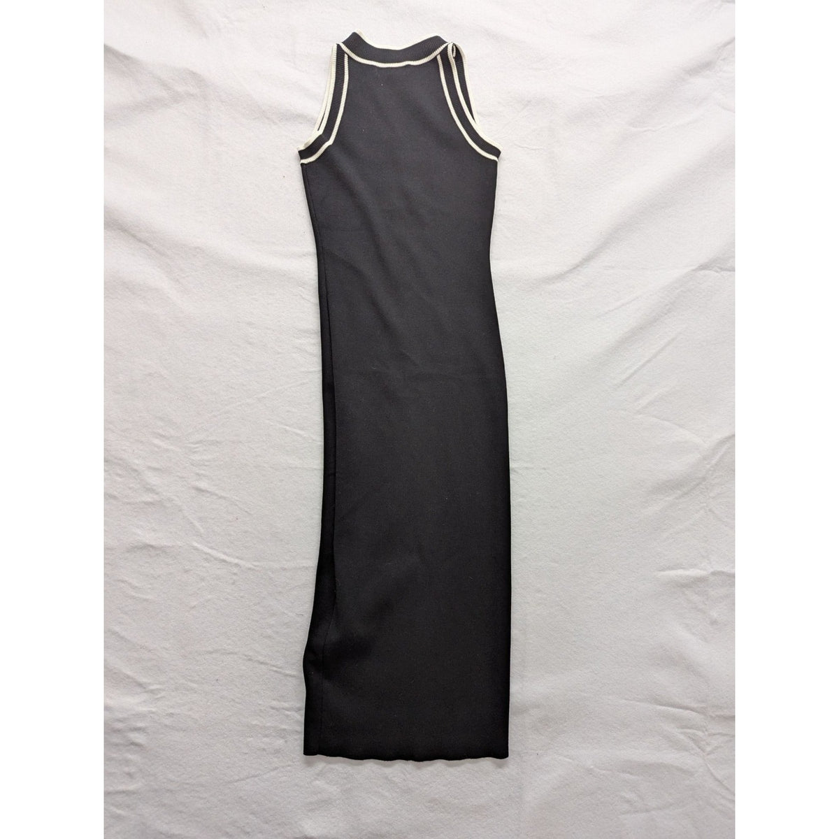 The Work Shop Womens Sleeveless Black Dress With White Trim