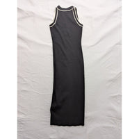 The Work Shop Womens Sleeveless Black Dress With White Trim