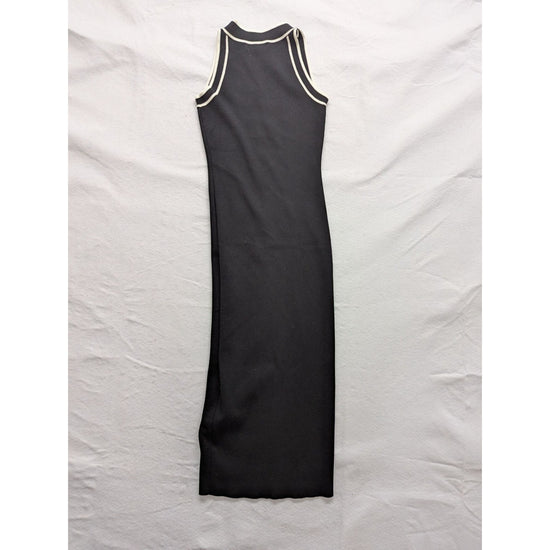 The Work Shop Womens Sleeveless Black Dress With White Trim