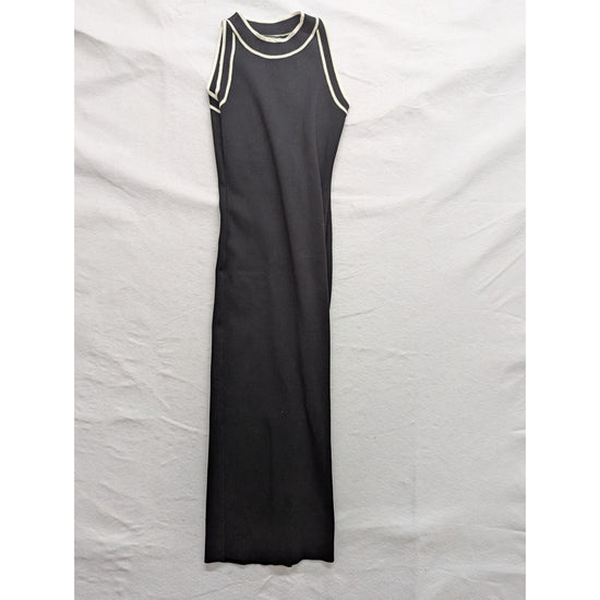 The Work Shop Womens Sleeveless Black Dress With White Trim