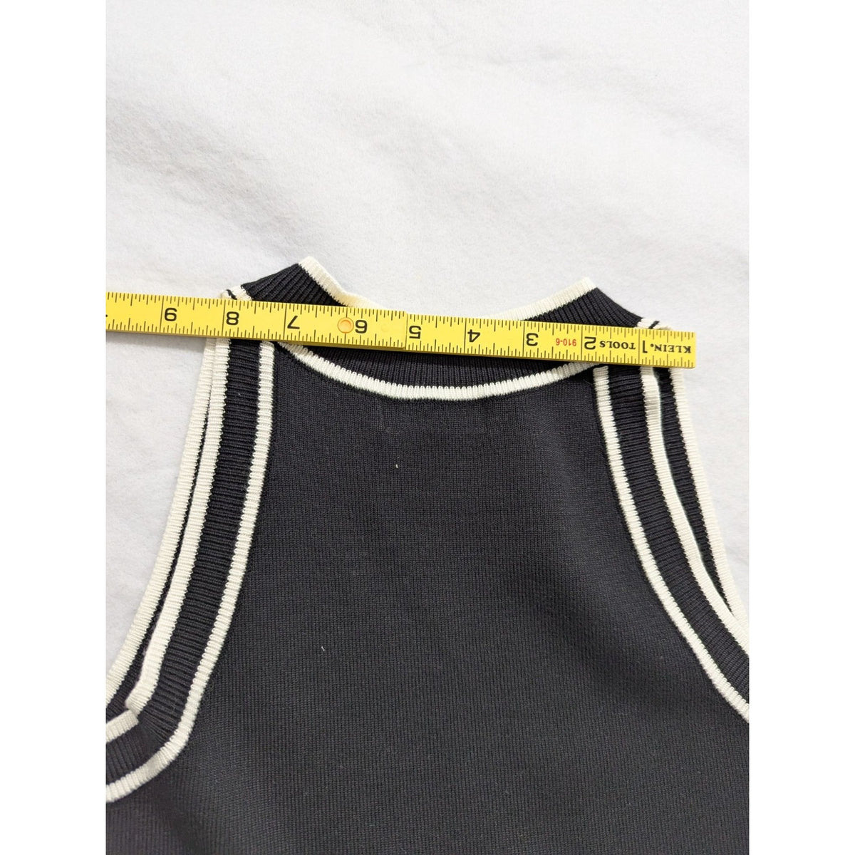 The Work Shop Womens Sleeveless Black Dress With White Trim