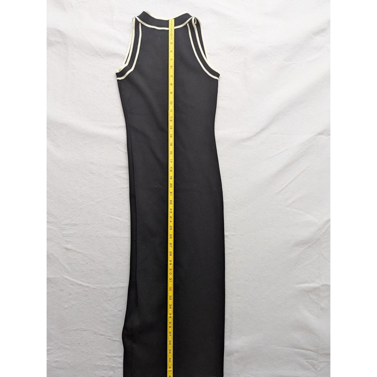 The Work Shop Womens Sleeveless Black Dress With White Trim