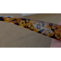 Tortoiseshell Floral Uv Protection Designer Sunglasses With Decorative Frame