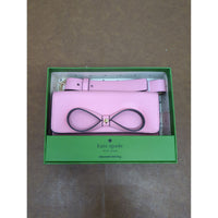 Kate Spade Pink Leather Adjustable Belt Bag With Bow Design In Box