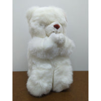 Praying White Plush Teddy Bear Ty Beanie Baby Collectible 9 Inches Tall