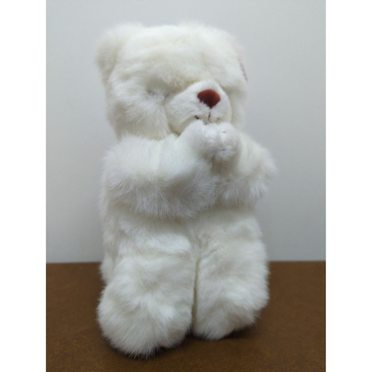 Praying White Plush Teddy Bear Ty Beanie Baby Collectible 9 Inches Tall