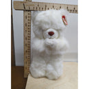 Praying White Plush Teddy Bear Ty Beanie Baby Collectible 9 Inches Tall