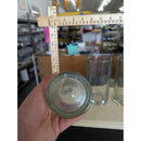 Set Of 3 Ribbed Clear Glass Tumblers 6" Tall