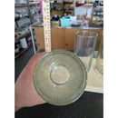Set Of 3 Ribbed Clear Glass Tumblers 6" Tall