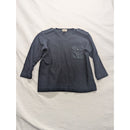 Jones New York Sport Navy Cotton Long-Sleeve V-Neck Shirt W/ Pocket Size S
