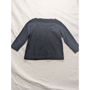 Jones New York Sport Navy Cotton Long-Sleeve V-Neck Shirt W/ Pocket Size S