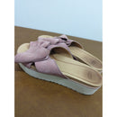 UGG Womens Pink Suede Bow Slide Sandals With Treadlite Sole