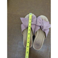 UGG Womens Pink Suede Bow Slide Sandals With Treadlite Sole