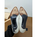 Stuart Weitzman White Leather Pointed-Toe Heels Size 8 Classic Style