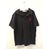 Beijing 2008 Olympic Black Polo Shirt With Red Logo Mens Size L