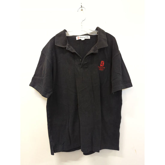 Beijing 2008 Olympic Black Polo Shirt With Red Logo Mens Size L