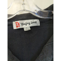 Beijing 2008 Olympic Black Polo Shirt With Red Logo Mens Size L