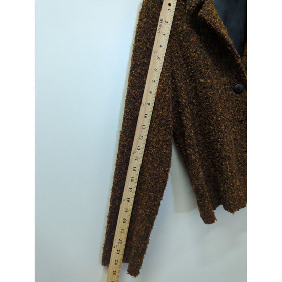 Dressbarn Womens Brown Tweed Blazer Jacket Size L Made In USA