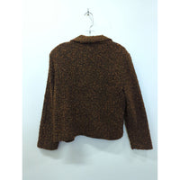 Dressbarn Womens Brown Tweed Blazer Jacket Size L Made In USA