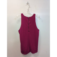 Ann Taylor Sleeveless Magenta Top With Back Zipper Closure Womens Size S