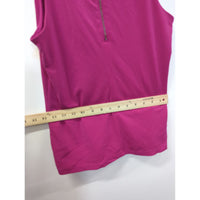 Ann Taylor Sleeveless Magenta Top With Back Zipper Closure Womens Size S