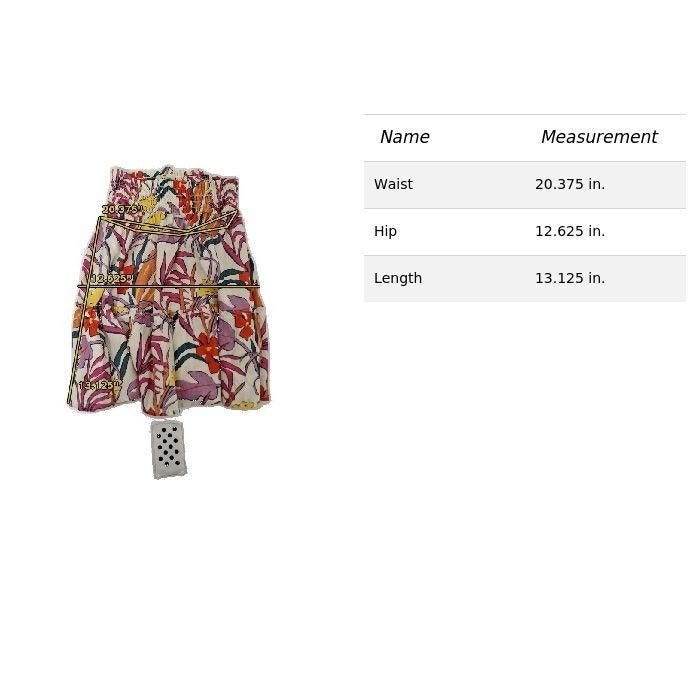 Marine Layer X-Small Floral Tiered Skirt
