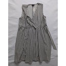 Lane Bryant Black & White Gingham Sleeveless Wrap Dress Size 18/20 Made In Indon