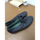 Cherokee Black Leather Woven Slip-On Flats With Buckle Detail Size 7.5 Made In Brazil