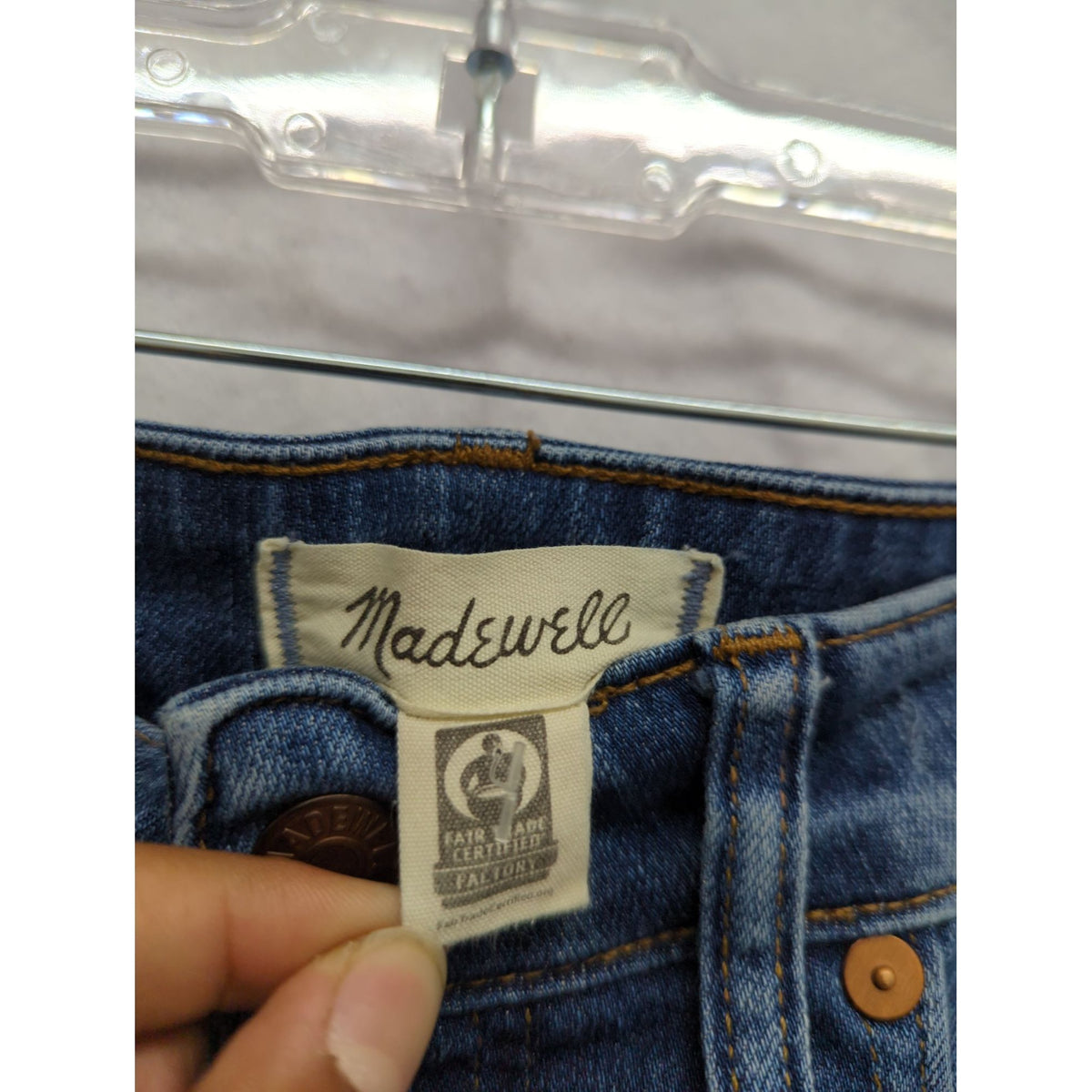 Madewell Womens High-Rise Skinny Blue Denim Jeans Fair Trade Size 29