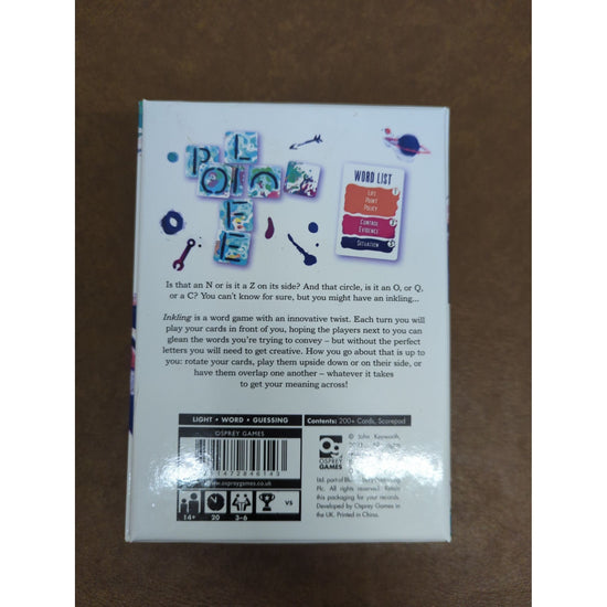 Inkling Word Game By Osprey Games Light & Creative Party Game For 3-6 Players Ages 14+