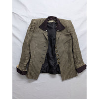 Vintage Womens Jacket Size 10 Geometric Pattern Button Front