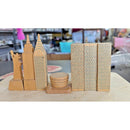 Wooden NYC Skyline Miniature Statue Set - Includes Statue Of Liberty Empire Stat