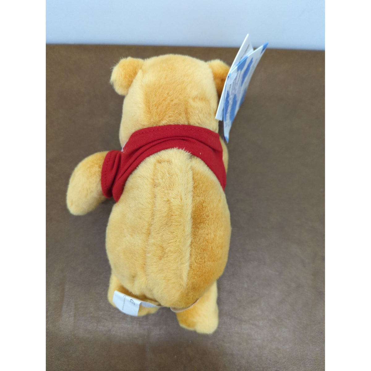 Disney Store Winnie The Pooh Jumping Bean Bag Plush 7" Red Shirt Soft Toy