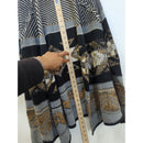 Quinn Geometric Open-Front Knit Cardigan, Black/Gray/Brown, M