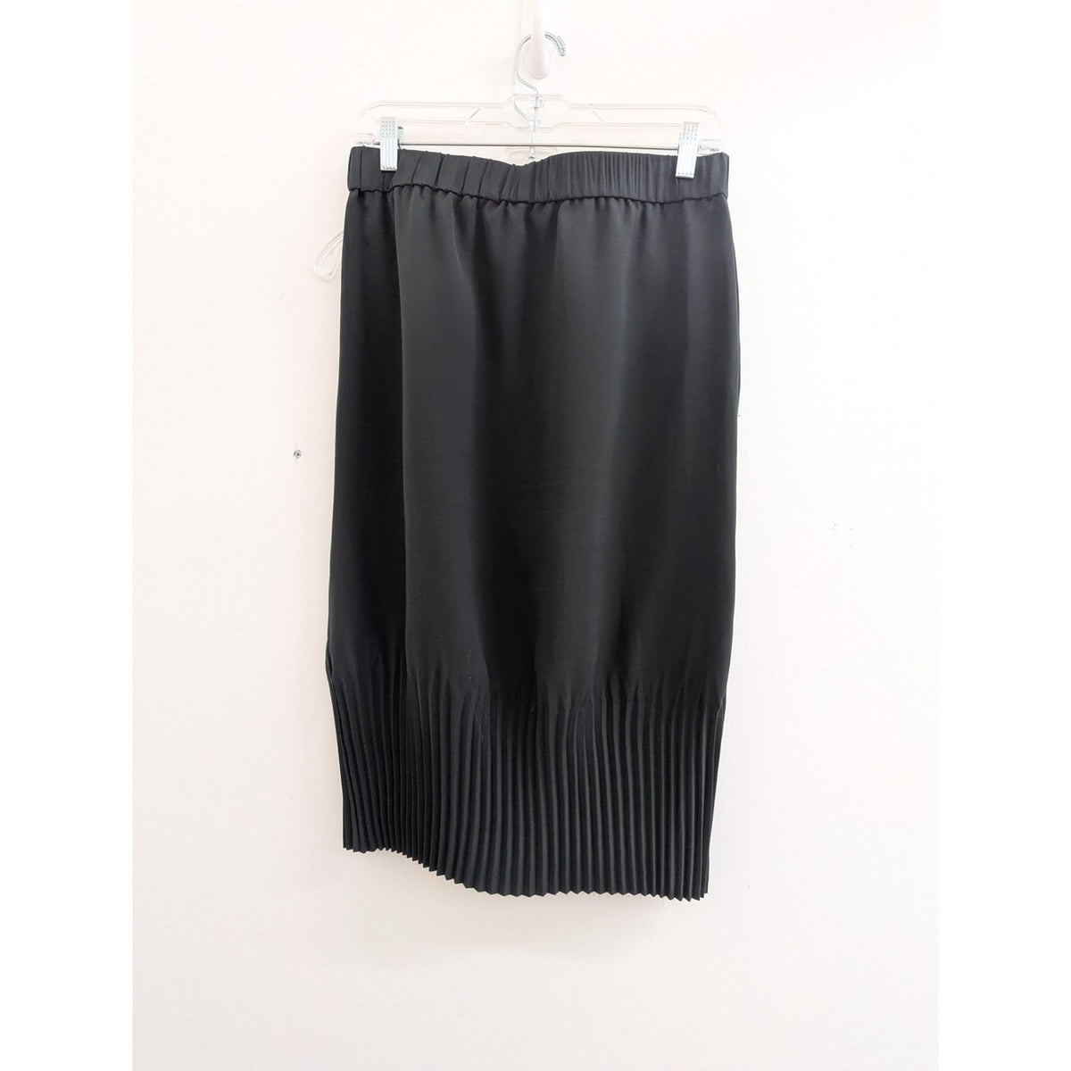 Black COS Midi Skirt With Elastic Waist & Pleated Hem  EUR 38